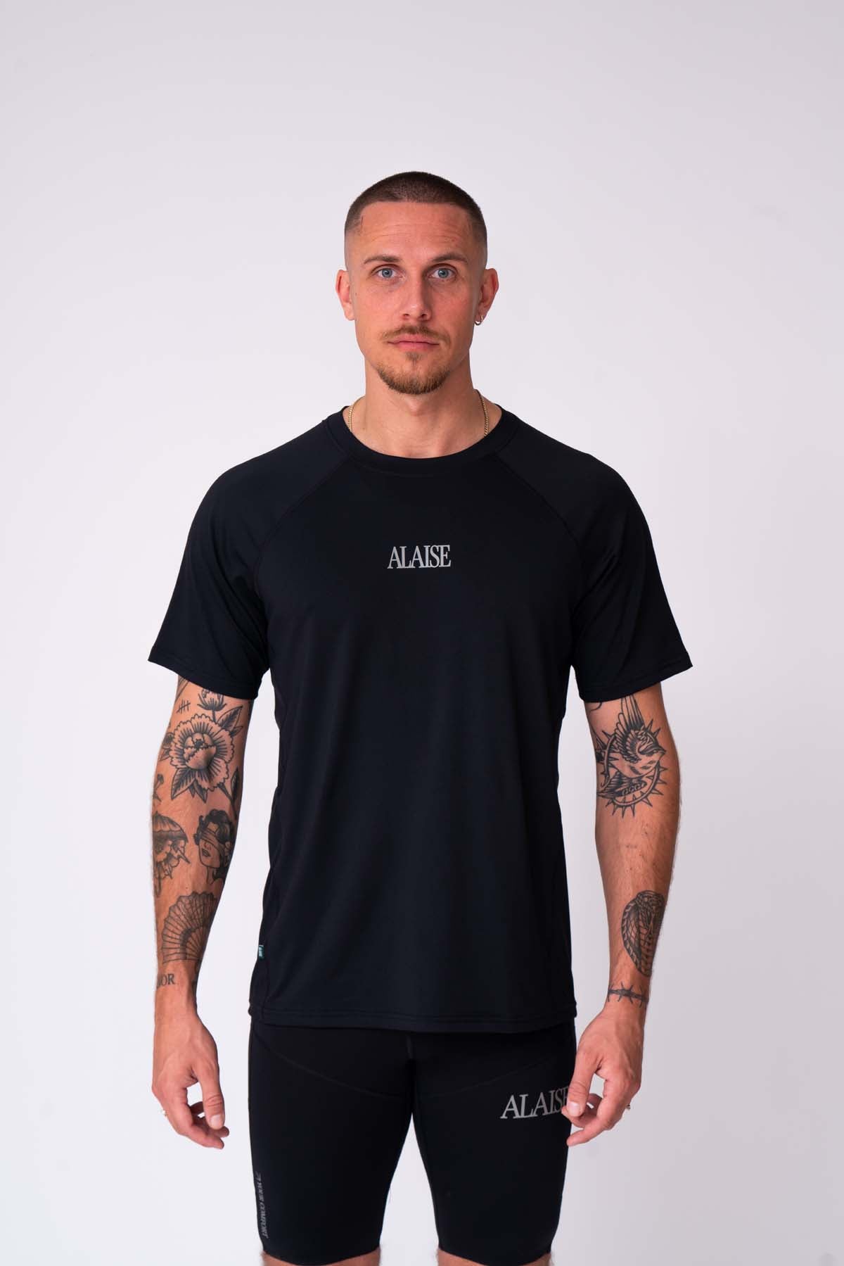 Graphic Active Tee in Black