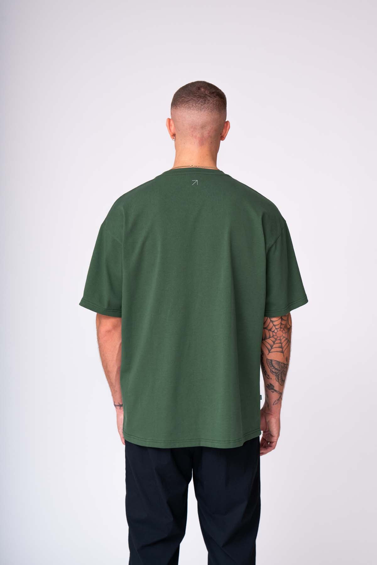 Cotton Tee Box Fit in Green