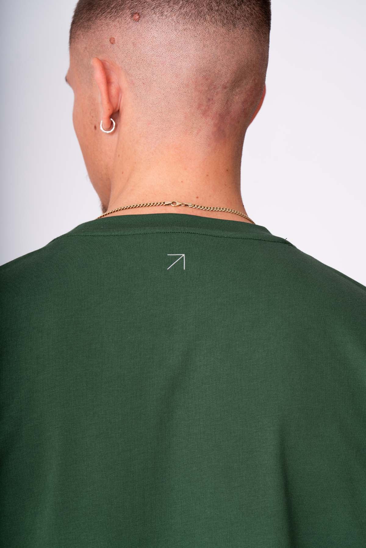 Cotton Tee Box Fit in Green