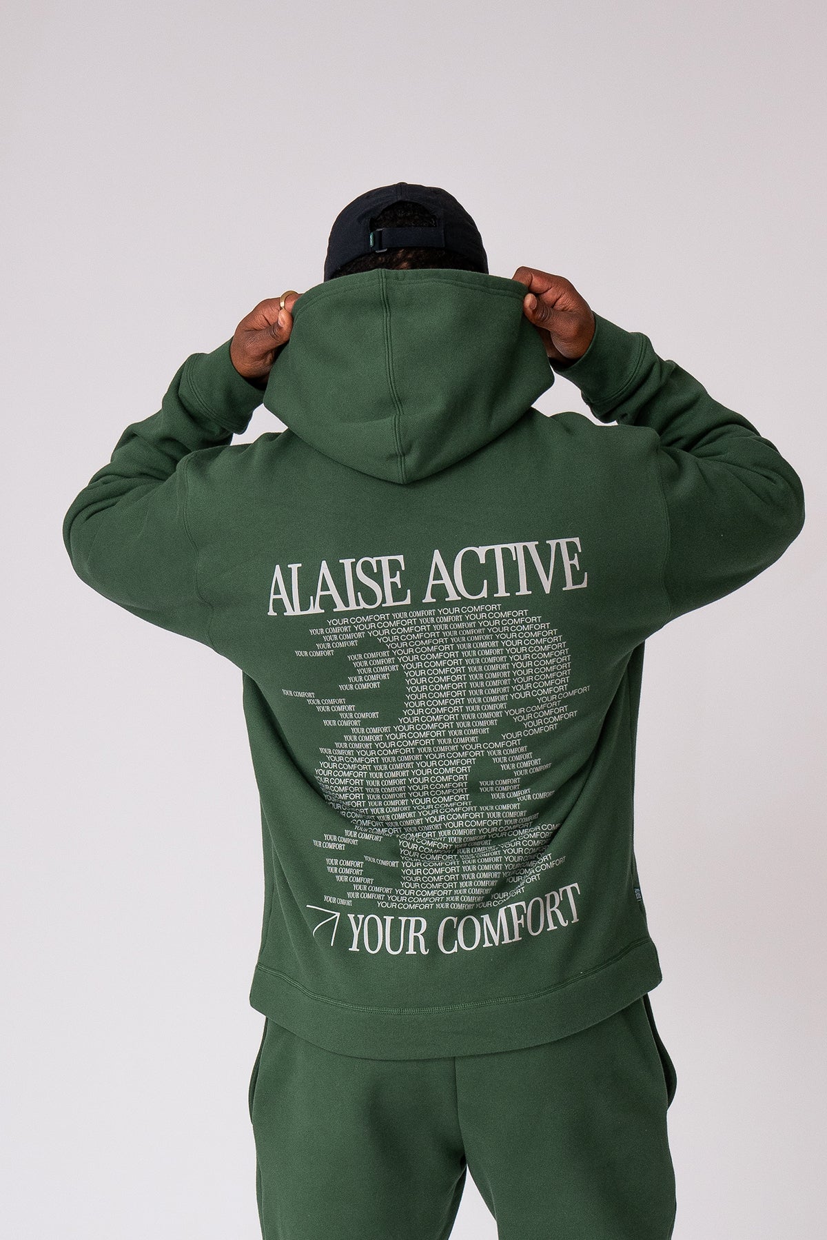 Graphic Comfort Hoodie in Green
