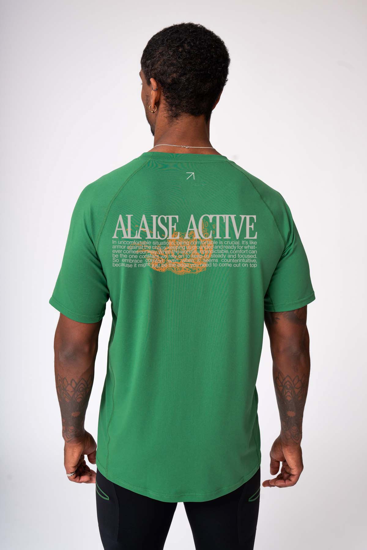Graphic Active Tee in Green