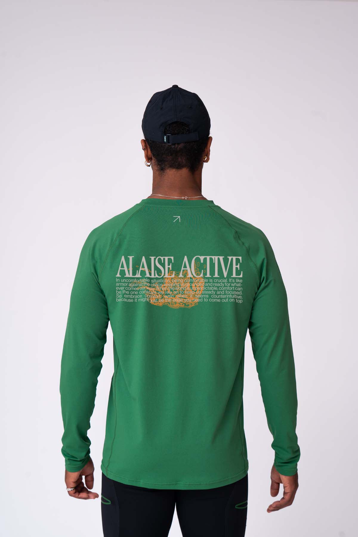 Graphic Active Long Sleeve Shirt in Green