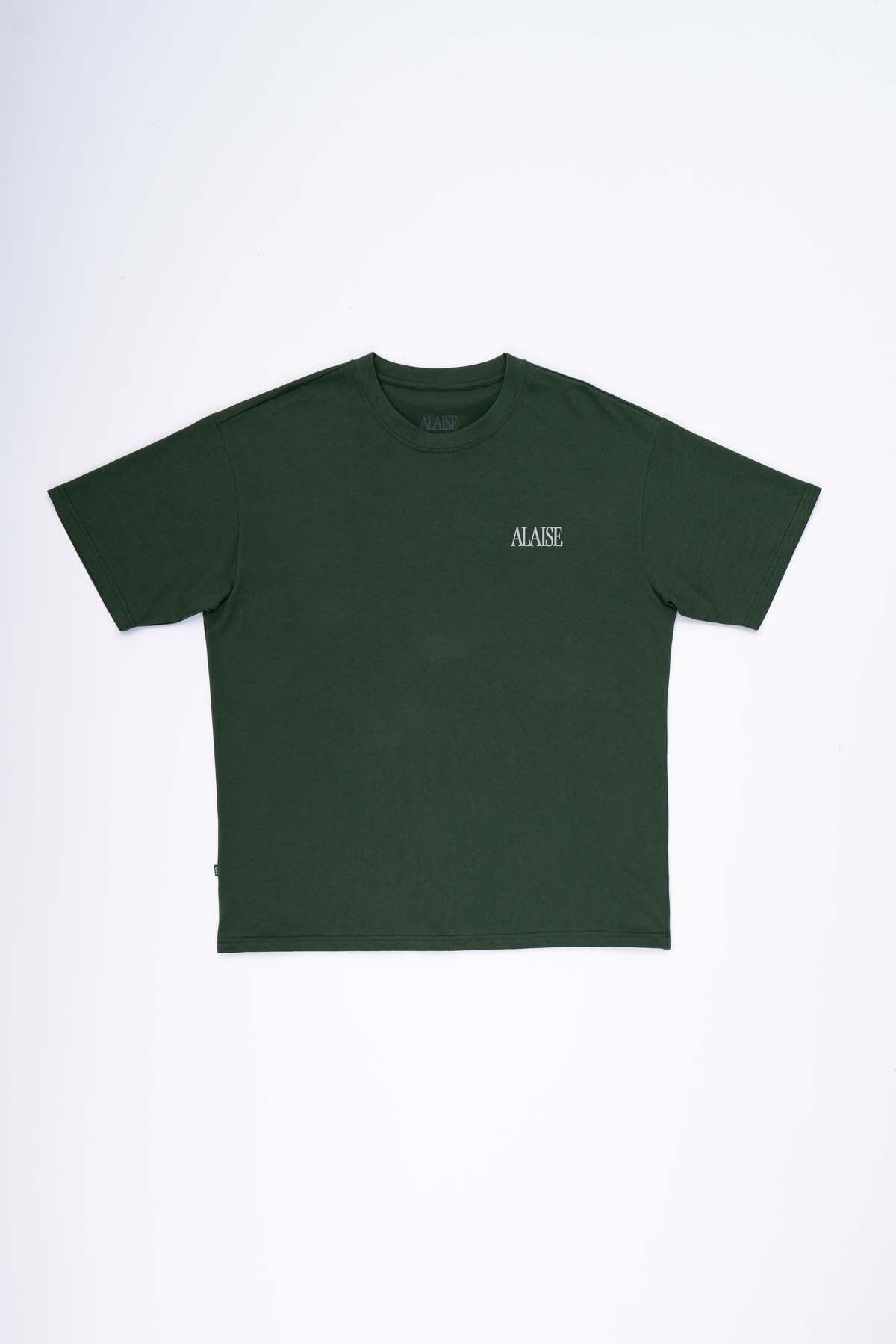 Cotton Tee Box Fit in Green