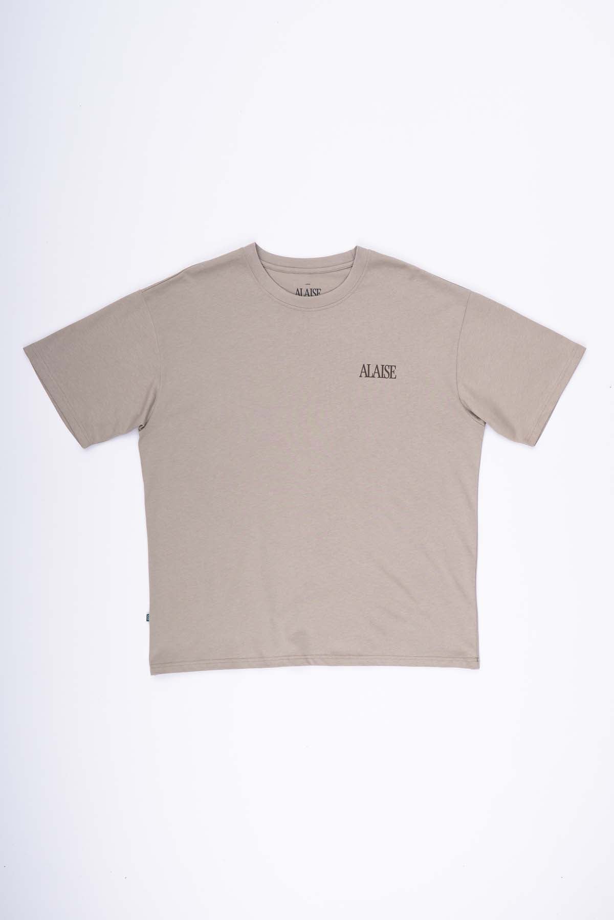 Cotton Tee Box Fit in Beige