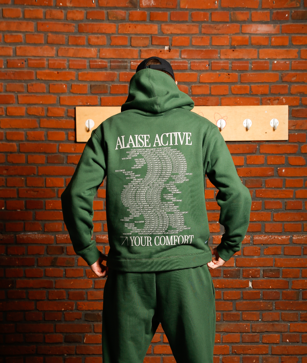 Graphic Comfort Hoodie in Green