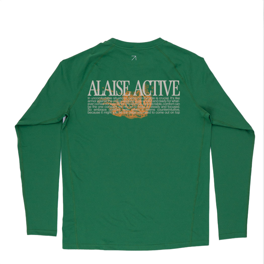 Graphic Active Long Sleeve Shirt in Green