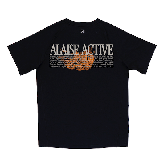 Graphic Active Tee in Black