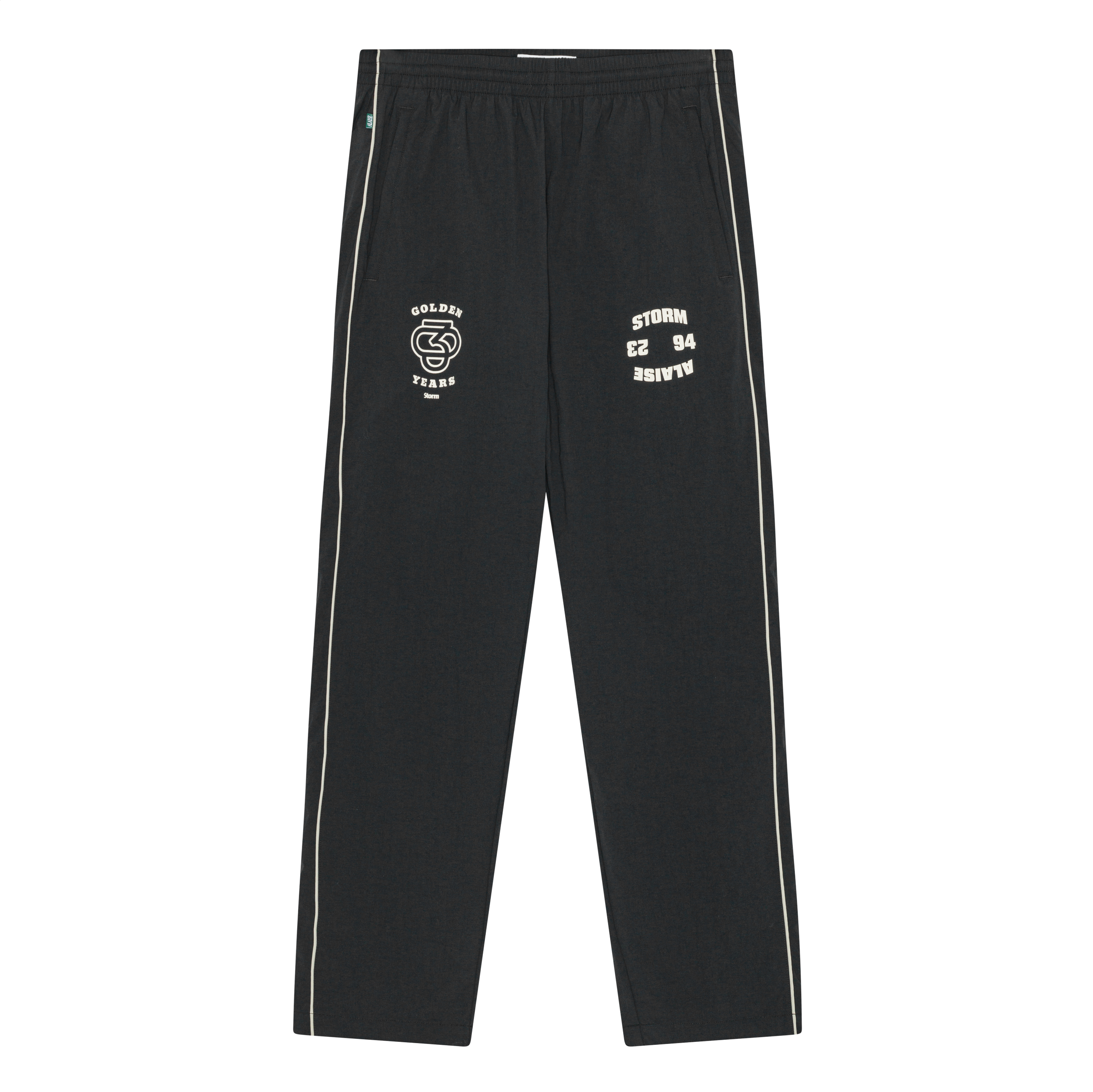 Golden Years Track Pants Straight Legs - Black