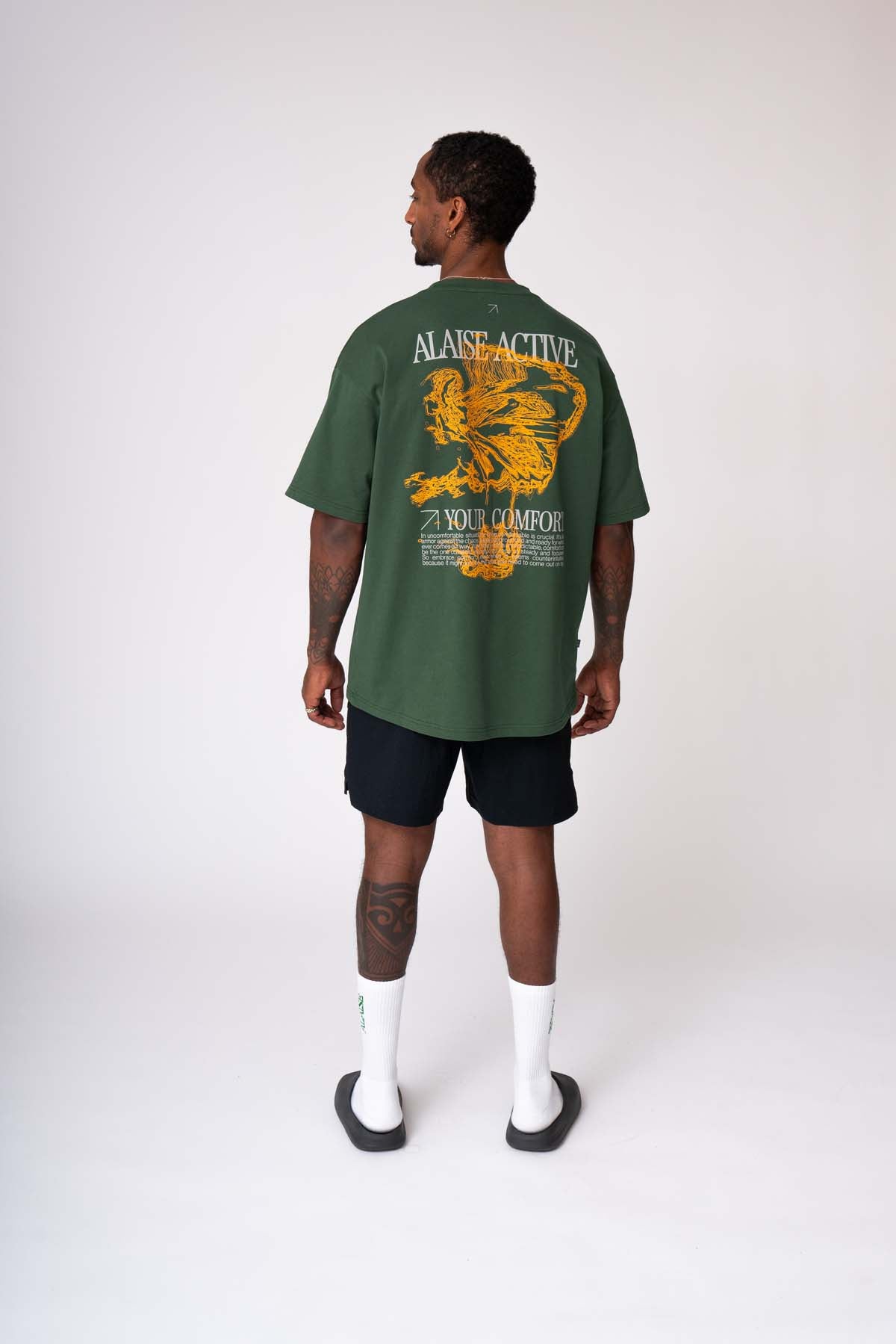 Alaise Graphic Box Fit T-Shirt - Green