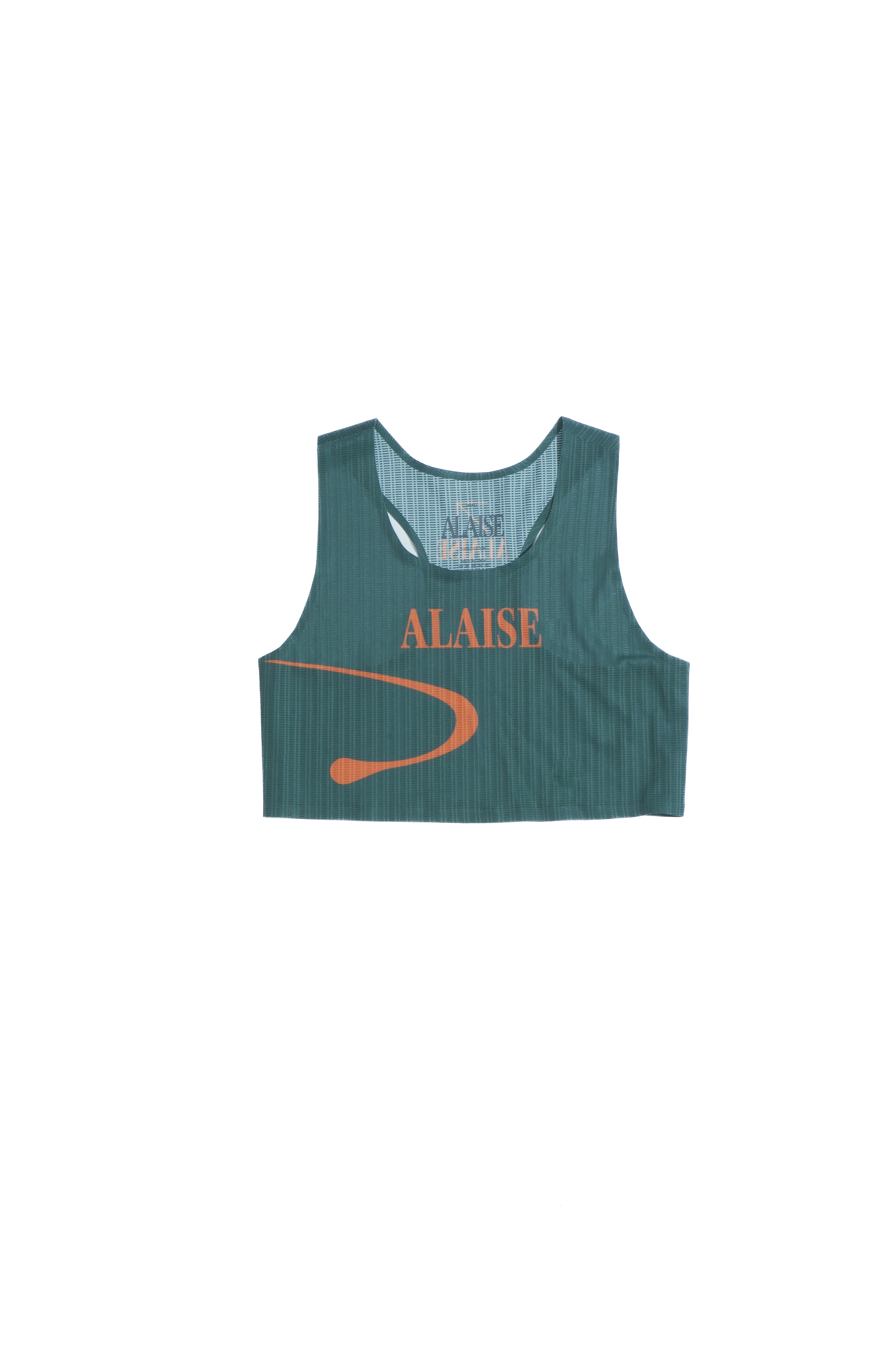 Running Light Crop Top in Dark Green - Woman