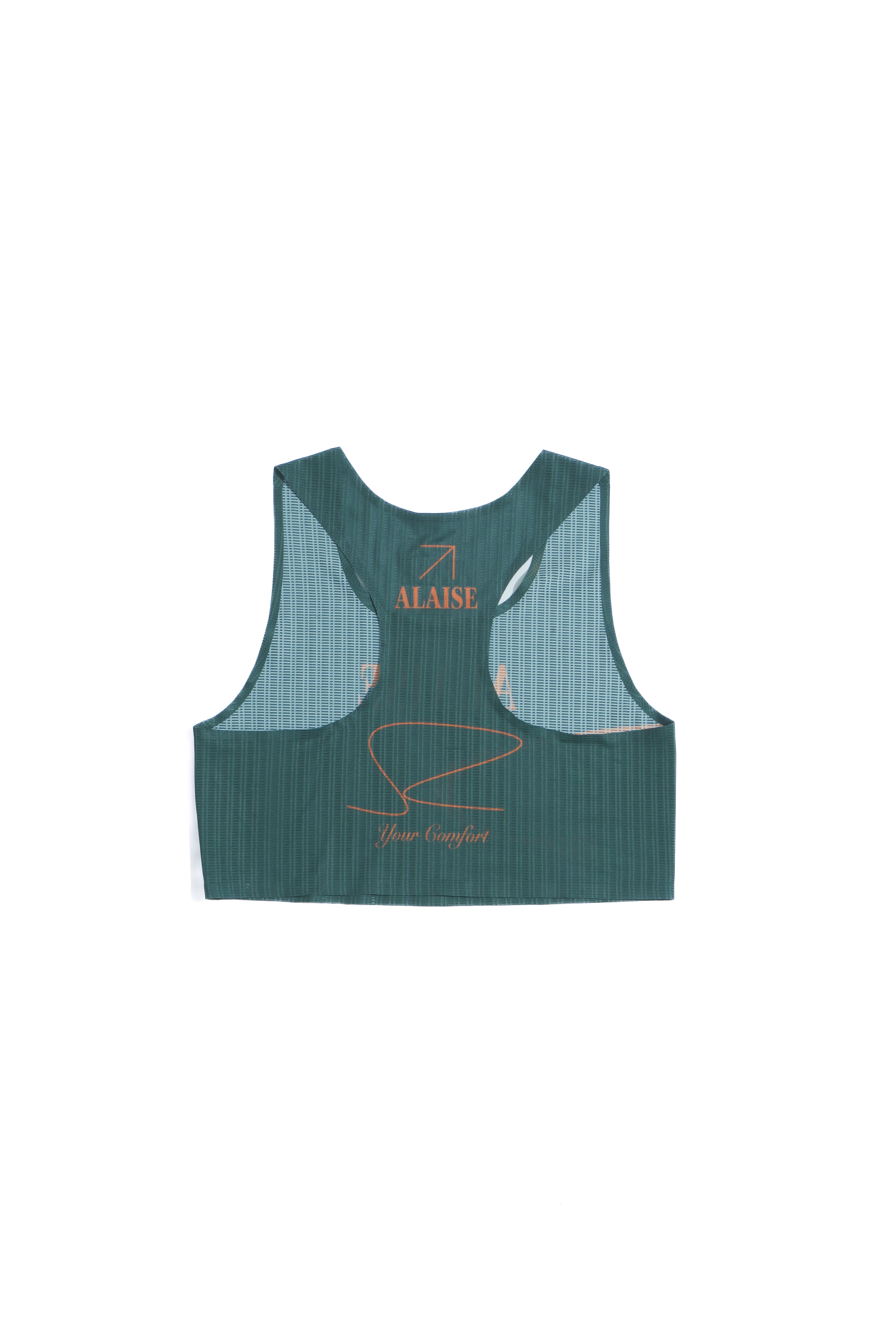 Running Light Crop Top in Dark Green - Woman