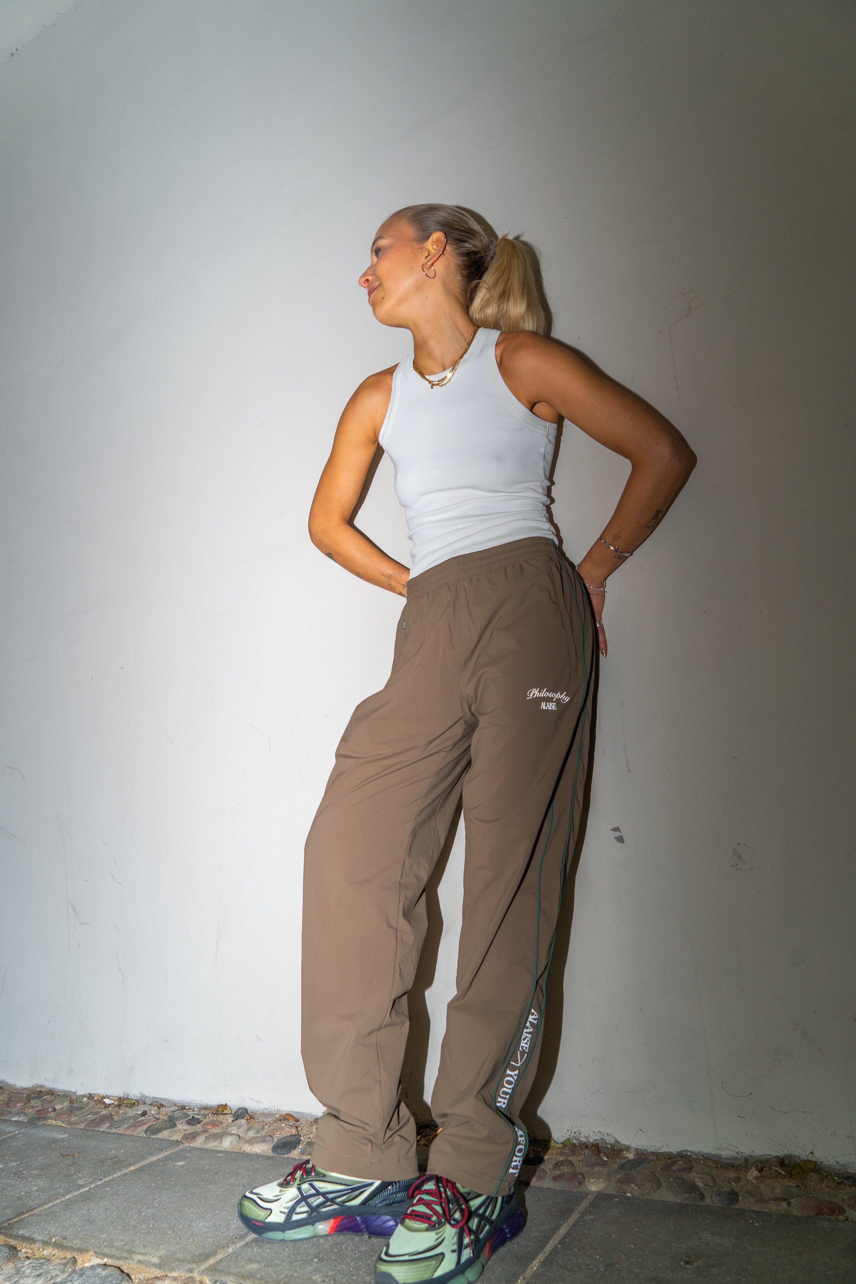 Track Pants Straight Legs - Brown