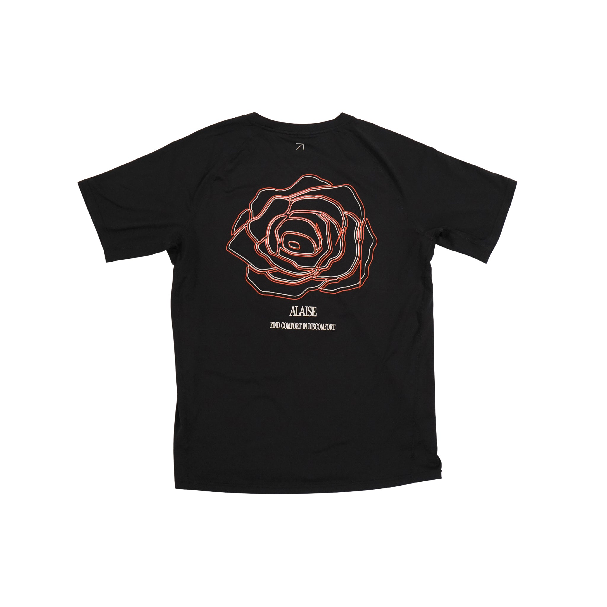 Rose Graphic Active Tee in Black